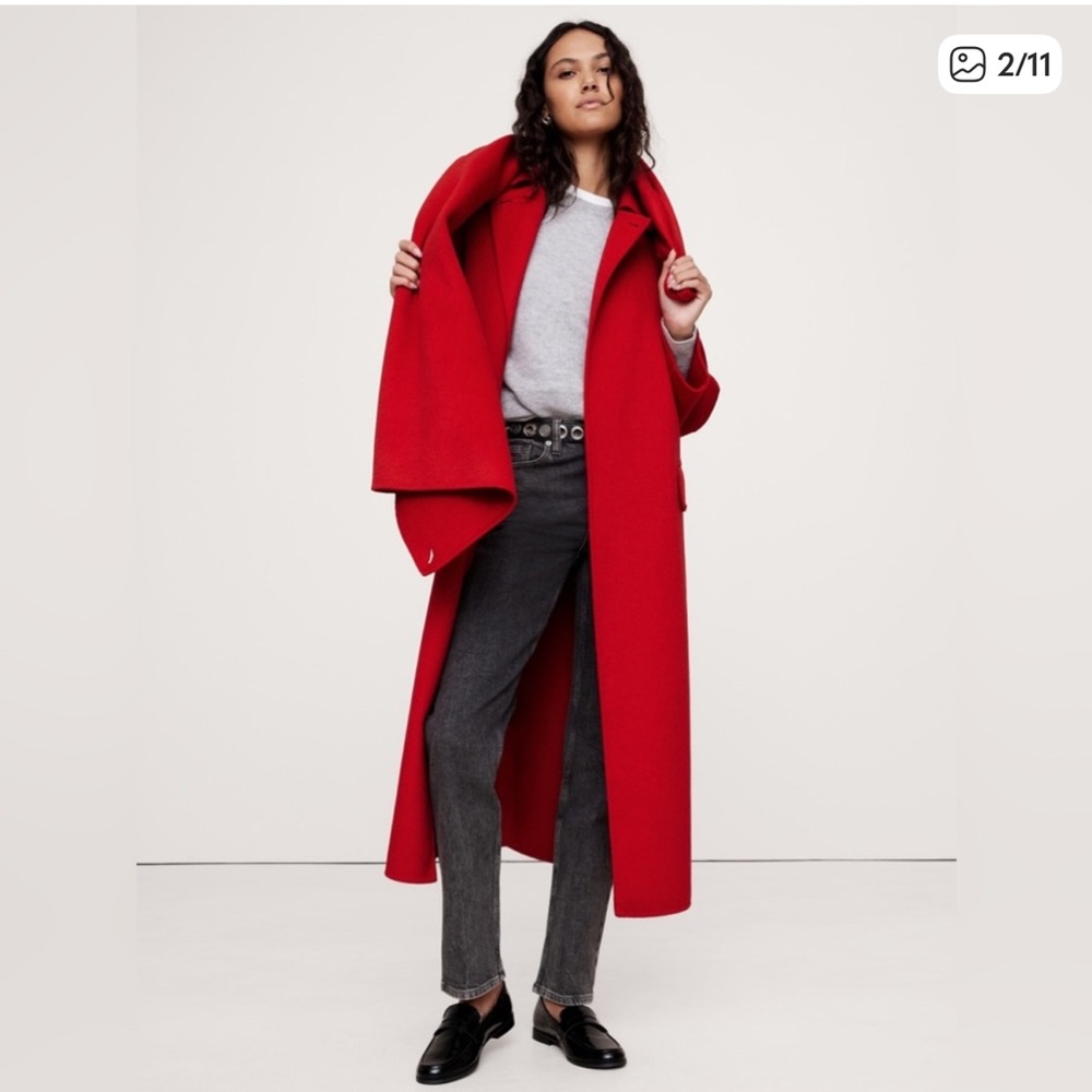Banana Republic OVERSIZED DOUBLE-FACED CAPE COAT NWOT SIZE S/M - Picture 2 of 7